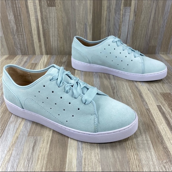 Women's Vionic size 8 KEKE Suede Lace-Up Mist Blue SO SOFT Sneaker - Picture 2 of 11